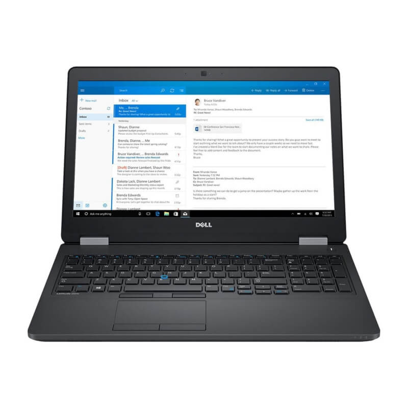 Dell E5570 Laptop 15.6 inch Screen Intel Core i7-6820HQ 256GB SSD 8GB DDR4 Win10
