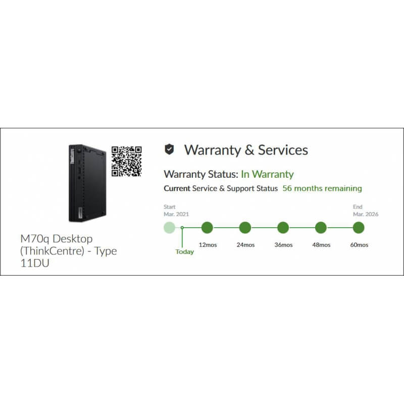Lenovo ThinkCentre M70Q Mini PC Intel i5-10400T 10th Gen 8GB DDR4